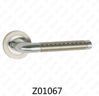 Zamak zinklegering aluminium rozet deurklink met ronde rozet (Z01067)