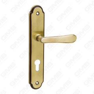 Deurklink trek houten deur hardware -handgreep slotdeur handvend op plaat voor de lockset van de stel door zinklegering of stalen deurplaatgreep (308)