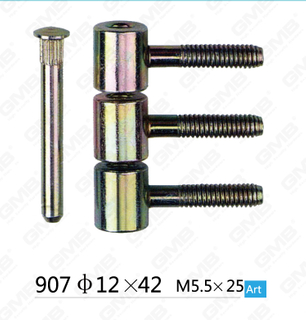 Meubels t type scharnier met drie pinnen voor zware deuren en ramen [907 φ12 × 42]
