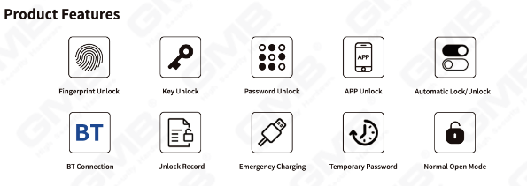 Hoge veiligheid vingerafdruk/RFID -kaart/wifi/tuya/tt app Digital Smart Door Lock (706)