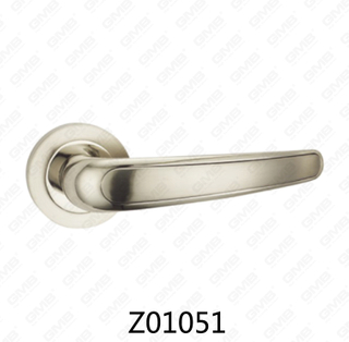 Zamak zinklegering aluminium rozet deurklink met ronde rozet (Z01051)
