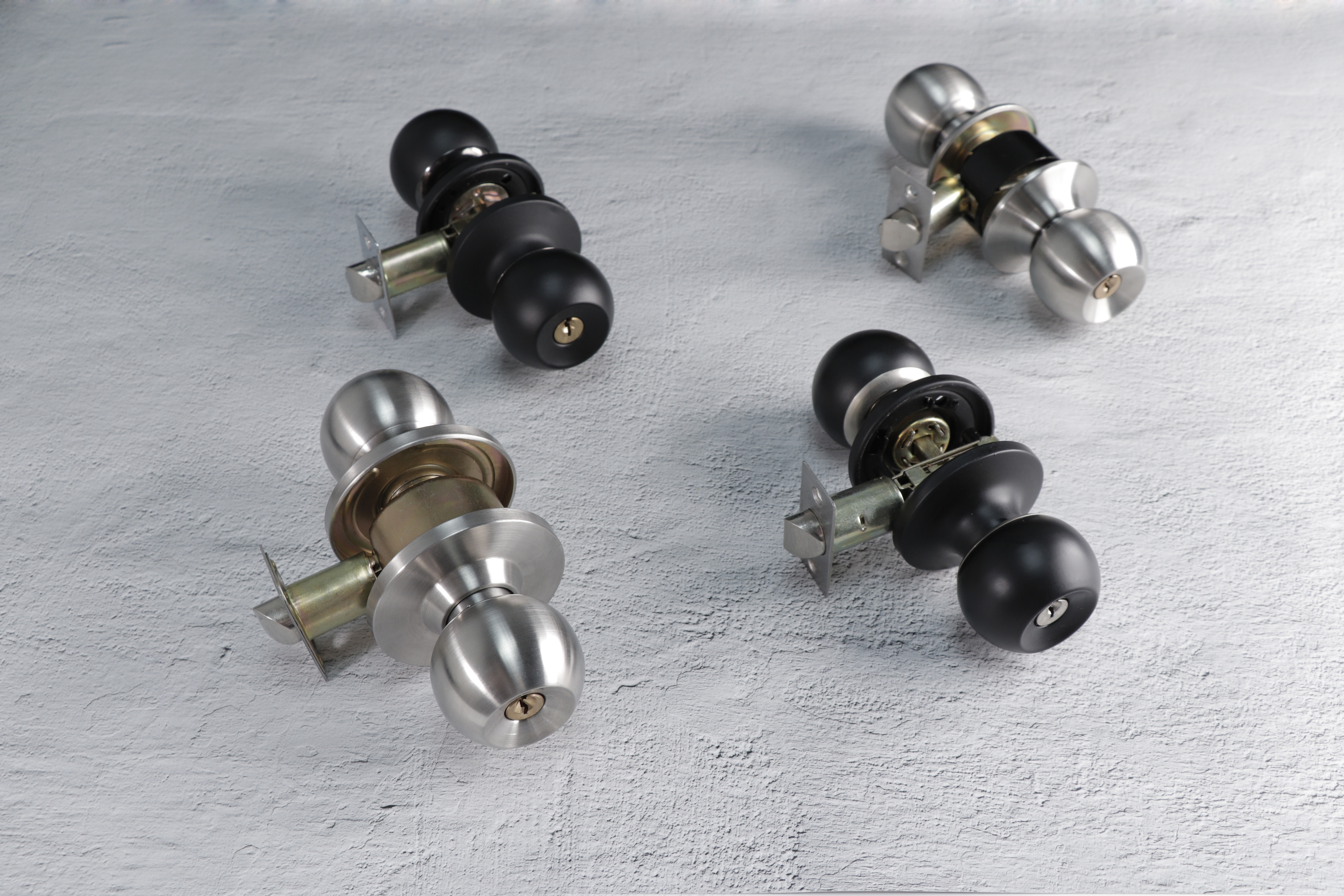 ANSI standaard buisvormige knop slot vierkante drive spindle speciaal ontwerp voor standaard tubulaire knop (6872AB-bk)