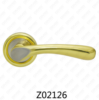 Zamak zinklegering aluminium rozet deurklink met ronde rozet (Z02126)