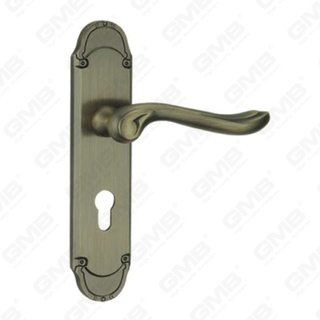 Deurklink trek houten deur hardware handgreep slot deurgreep op plaat voor de verstoringsvergrendeling door zinklegering of stalen deurplaathendel (ZM585100-DAB)
