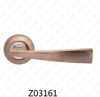 Zamak zinklegering aluminium rozet deurklink met ronde rozet (Z02161)