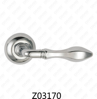 Zamak zinklegering aluminium rozet deurklink met ronde rozet (Z02170)