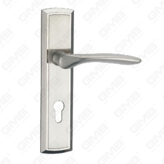 Deurklink trek houten deur hardware-handgreep slot deurgreep op plaat voor de verstoringsvergrendeling door zinklegering of stalen deurplaatgreep (ZM84050-K)