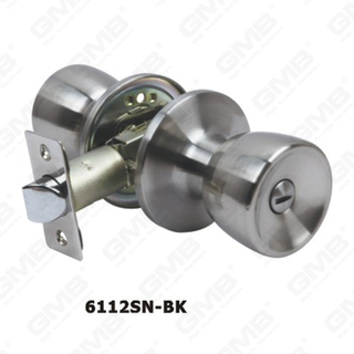 Moderne stijl ANSI standaard buisvormige knop slot vierkante aandrijving spindel sleutel tubulaire knop slot (6112SN-bk)
