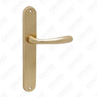 Deurklink trek houten deur hardware -handgreep slot deurgreep op plaat voor de verstoringsvergrendeling door zinklegering of stalen deurplaathendel (ZMBM)