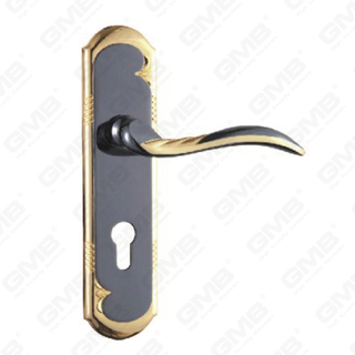 Deurklink trek houten deur hardware handgreep slot deurgreep op bord voor de verstoringsvergrendeling door zinklegering of stalen deurplaatgreep (ZM83238-HG)