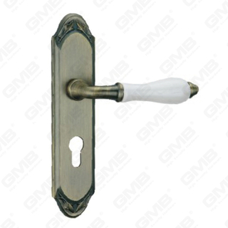 Deurklink trek houten deur hardware-handgreep slot deurgreep op plaat voor de verstoringsvergrendeling door zinklegering of stalen deurplaathendel (ZM465110-DAB)