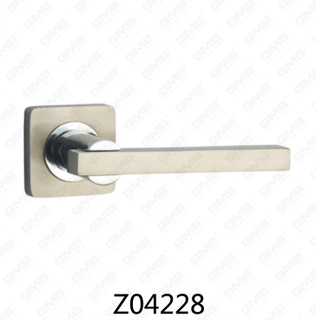 Zamak zinklegering aluminium rozet deurklink met ronde rozet (Z04228)