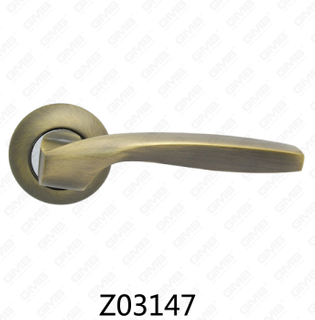 Zamak zinklegering aluminium rozet deurklink met ronde rozet (Z02147)