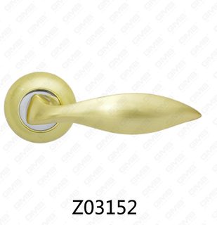 Zamak zinklegering aluminium rozet deurklink met ronde rozet (Z02152)