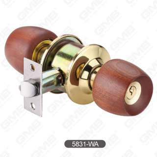 Beveiligingssleutelhout houten slot cilindrische knop deurslot [5831-wa]