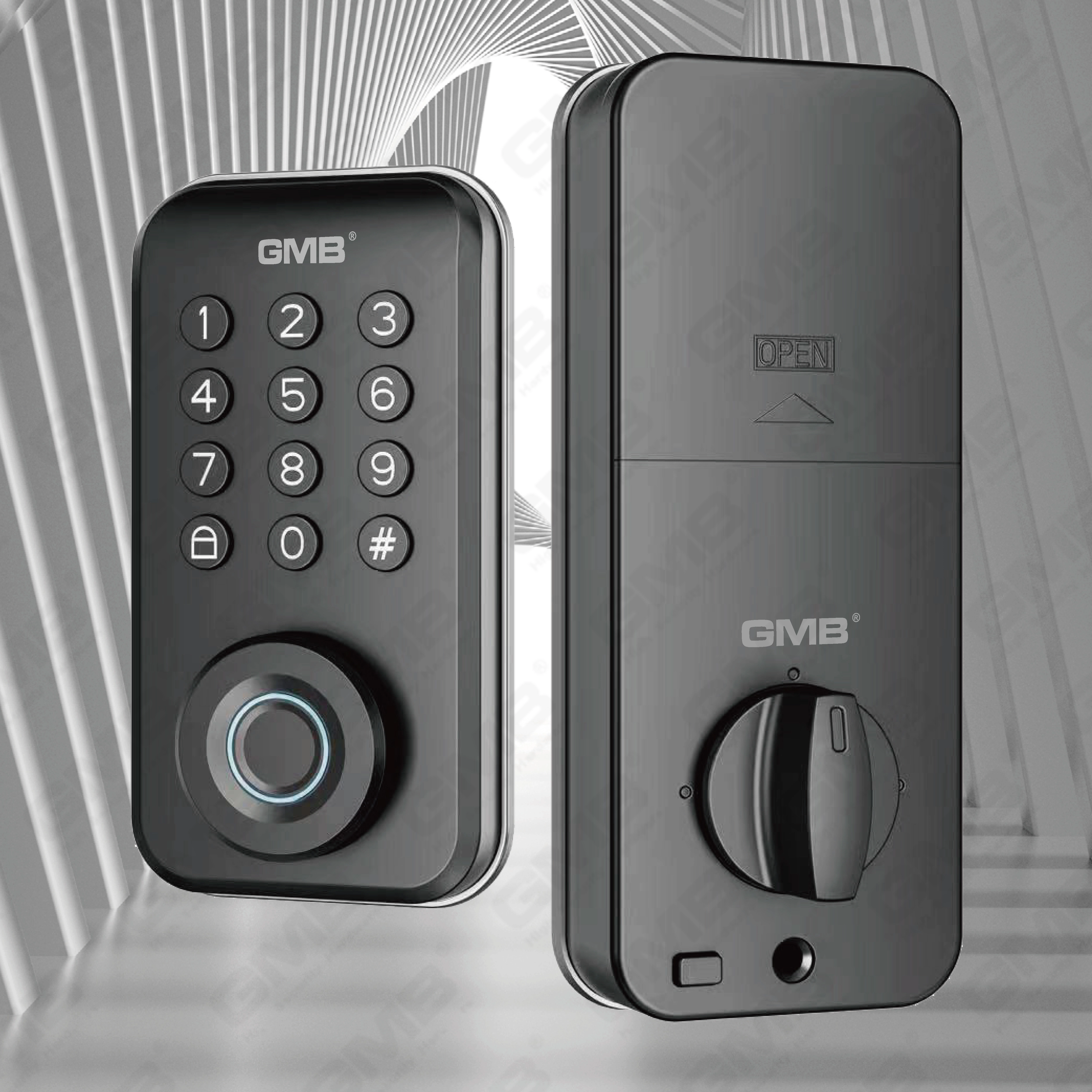 Hoge veiligheid vingerafdruk/RFID -kaart/wifi/tuya/tt app Digital Smart Door Lock (706)