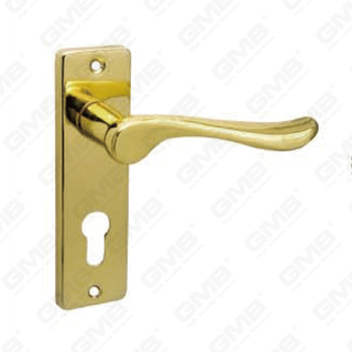 Deurklink trek houten deur hardware -handgreep slot deurgreep op bord voor de lockset van de stel door zinklegering of stalen deurplaatgreep (125)