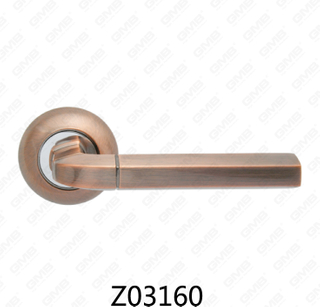 Zamak zinklegering aluminium rozet deurklink met ronde rozet (Z02160)